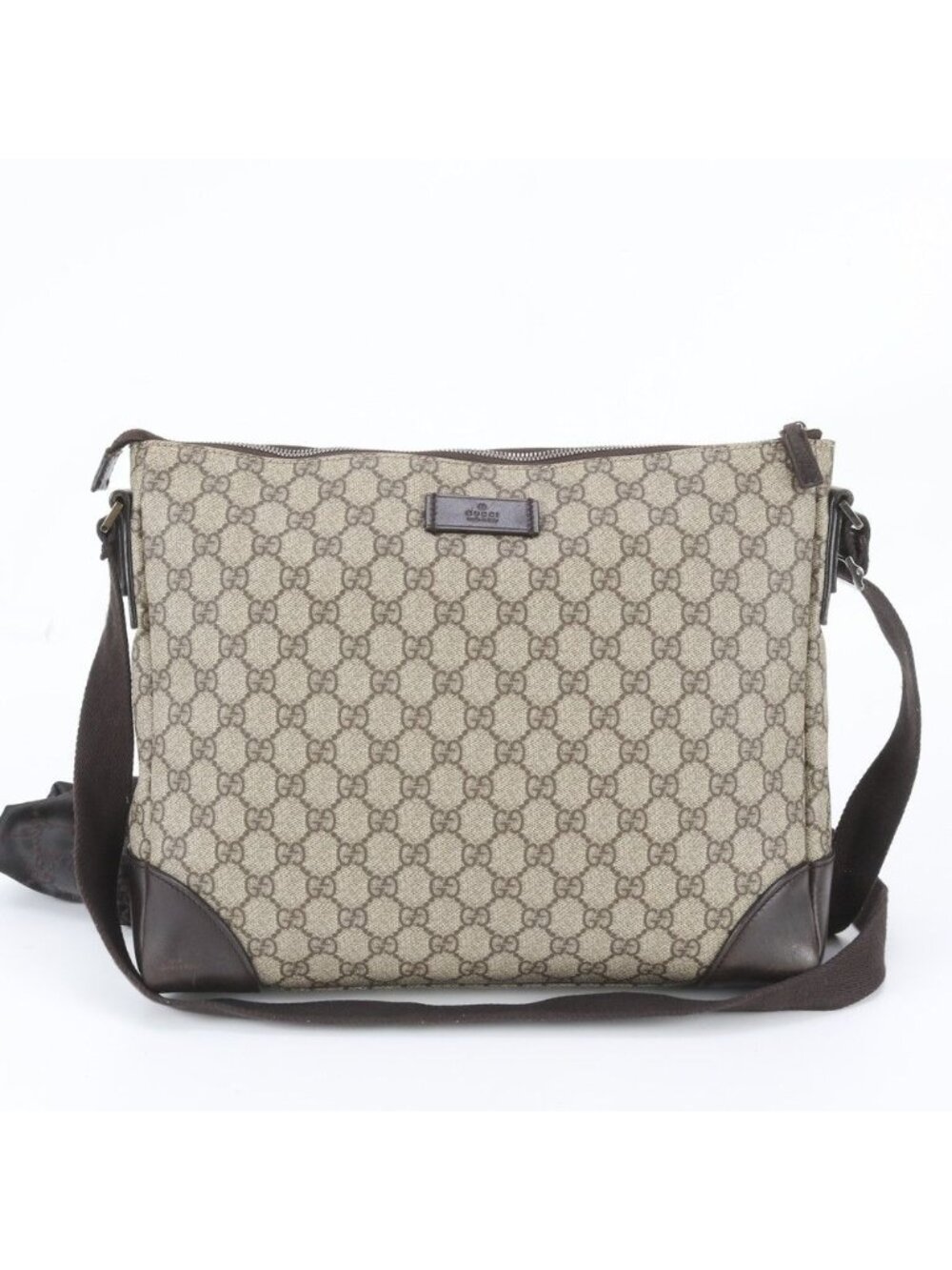 Gucci GG Supreme Leather Shoulder Bag Crossbody Messenger Business